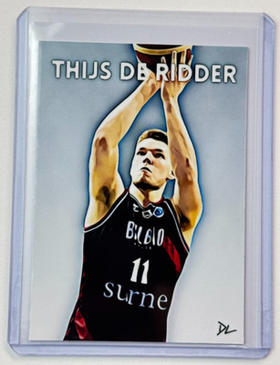 Thijs De Ridder Limited Artist Signed ''Surne Bilbao Basket'' Trading Card 2/10