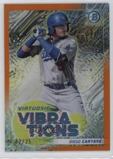 2022 Bowman Virtuosic Vibrations Orange Refractor 2/25 Diego Cartaya #VV-20 3ff