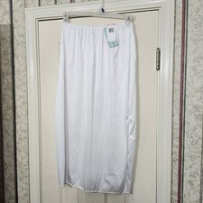 Vintage Vanity Fair Tricot White Half Slip Side Slit Style 11-717 Sz L 32