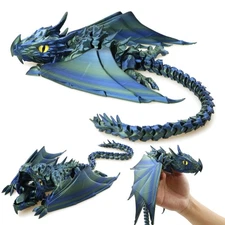 LehuoMaker 3D Printed Dragon with Wings, Fidget Dragon Toys, 3D Printed Animals,