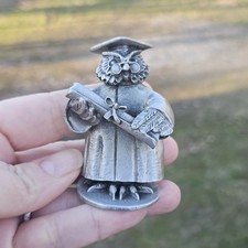 Graduation Owl hudson Pewter 686 made in USA Academic Figure