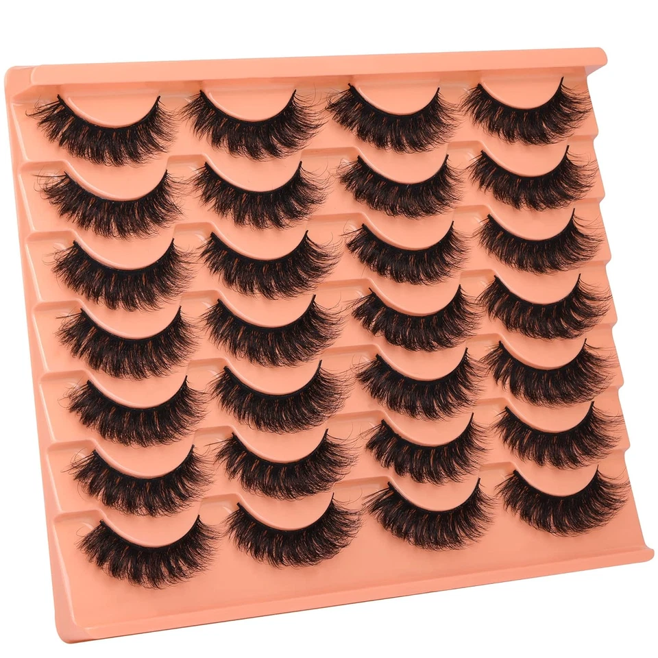 Short Lashes Natural Look False Eyelashes Thick Volume Faux Mink Lashes Pack Wis - Image 3 of 4