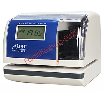 JM-880 Printing Clock Time Printer Punch Card Machine Timing DHL/FedEx #qo