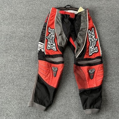 Fox Racing Pants Mens 28 Red Black 360 Motocross MX Off Road Riding Gear