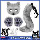 Therian Paws Furry Mask & Tail Set Cat lady Mask Halloween Party Costume Gifts