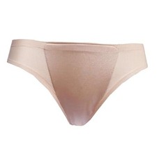 Avoid Camel Toe PANTY Tuck it Gaff Underwear - Everyday Wear Thong Medium Nude