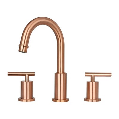 Akicon Widespread 2-Handle Mid-Arc Bathroom Faucet Copper 8''  AK41566-C