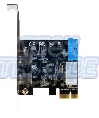 2 Ports PCI Express USB 3.0 Front Panel with Steuern Card Adapter 4-Pin & 20 Pin