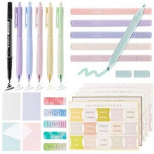 Bible Study Supplies, Bible Journaling Kit with 6 Twin Tip Highlighters  1 P...