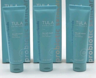 3 Tula Skincare The Cult Classic Purifying Face Cleanser 1 oz Each Sealed Boxed