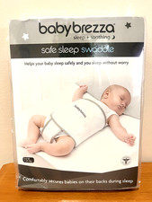 NEW White Baby Brezza Safe Sleep Aid Swaddle Crib Safety Newborns Infants 39