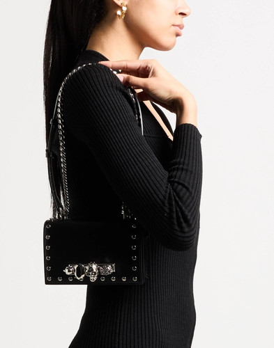 McQueen - Women - Leather Flap bag - Black