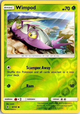 Wimpod 8 Reverse Holo C Guardians Rising Pokemon NM/M