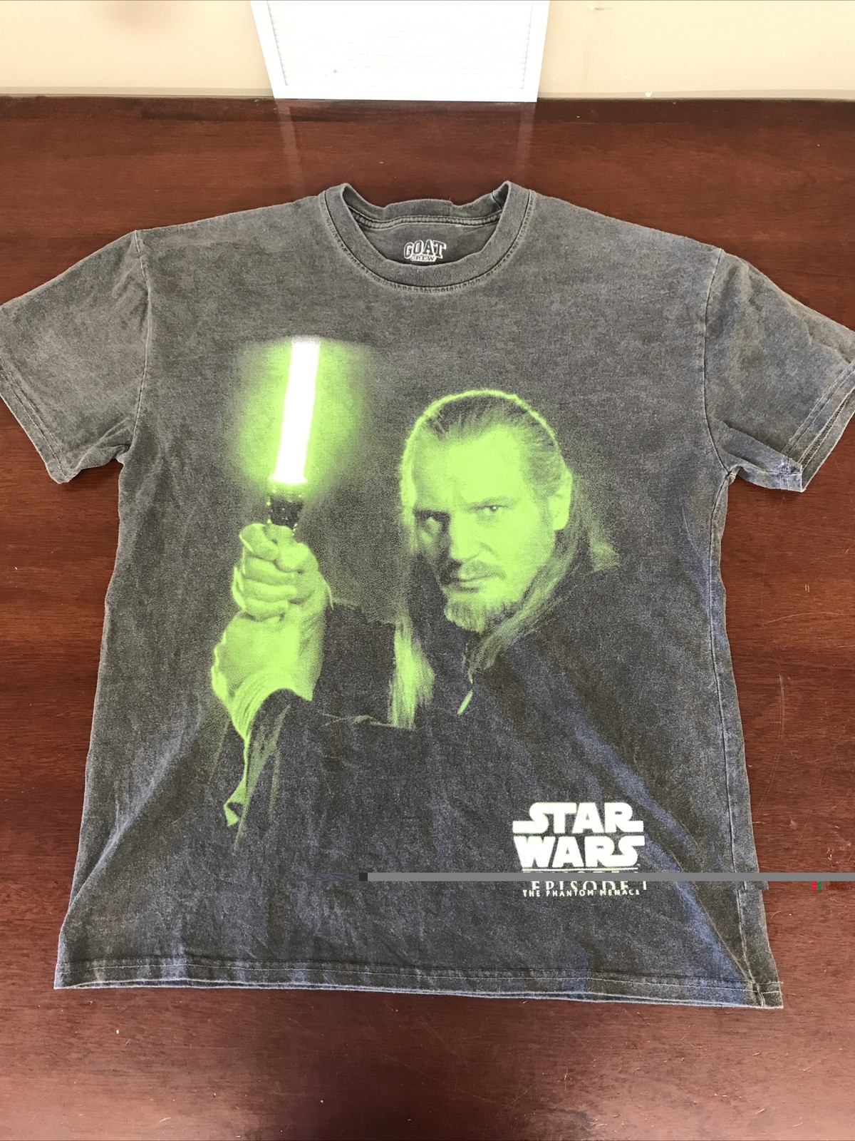 Goat Crew  x Star Wars Short Sleeve T Shirt Men's S Qui-Gon Jinn Phantom Menace