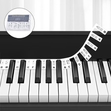 Removable Piano Keyboard Stickers, 88/61 Key Full Size Piano Keyboard Note La...