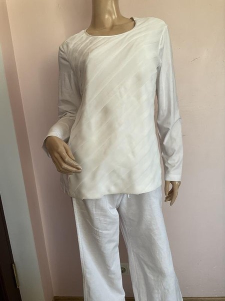 Women Gerry Weber Shirt White Viscose 40 / L / 48 #814G