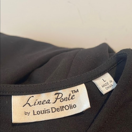 Linea By Louis Dell’Olio Black Ponte sheath Dress 3/4 Sleeves Crew Neck Size L - Bild 3 von 8