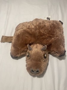 Pillow Pets Disney Bison Plush Stuffed Animal Fold-Out Pillow Large Brown 2009