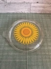 Vintage Pyrex Sunflower Lid 470-C Replacement Daisy Clear Glass