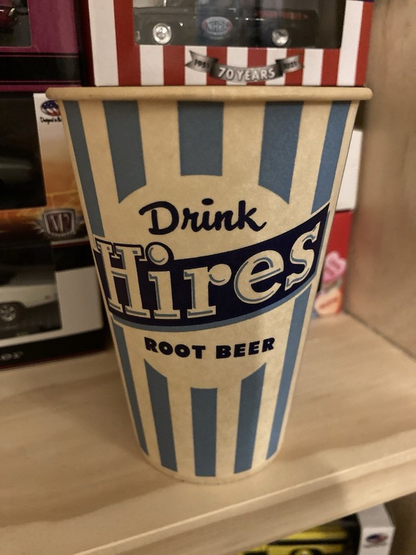 Hires Root Beer Wax Paper Cup Drive In Diner Drink Hires Restaurant Vintage
