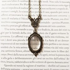 Gothic Vintage Magnifying Glass Pendant Necklace Steampunk Monocle Jewelry