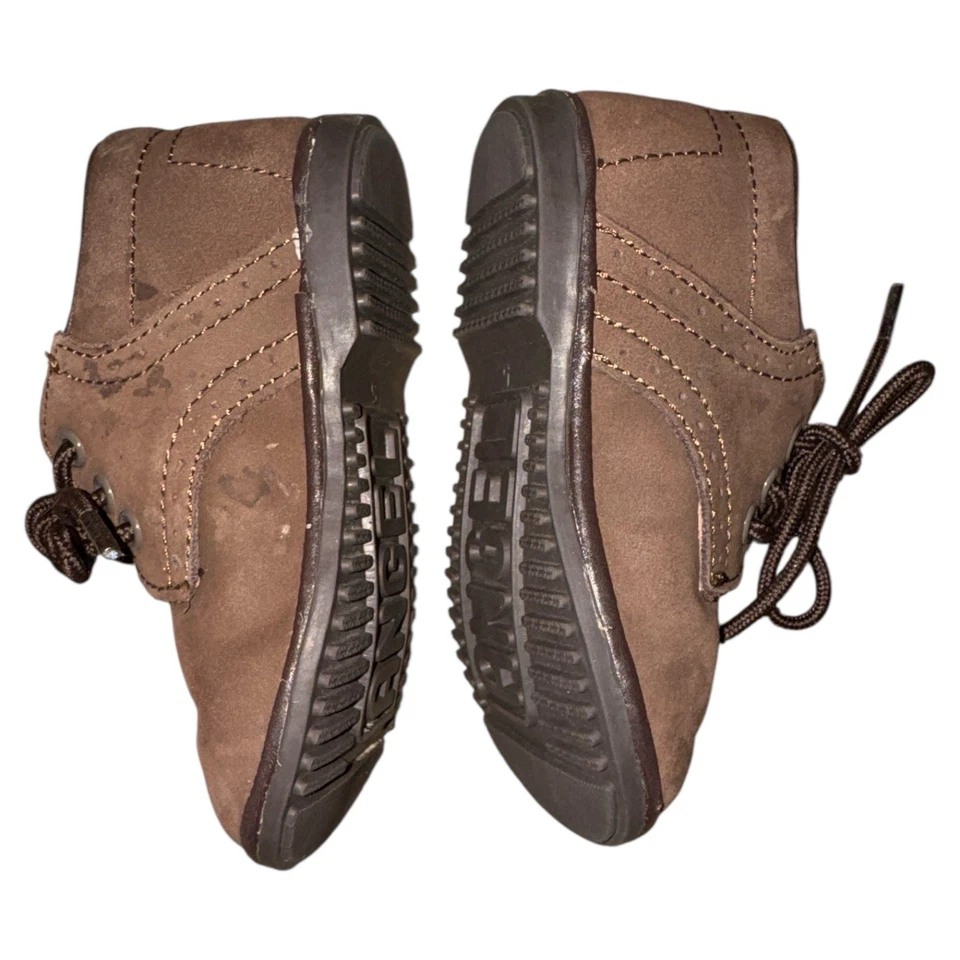 Sapatos masculinos Angel Baby por Lamour couro nobuck sela marrom tamanho 5 - Imagem 4 de 4