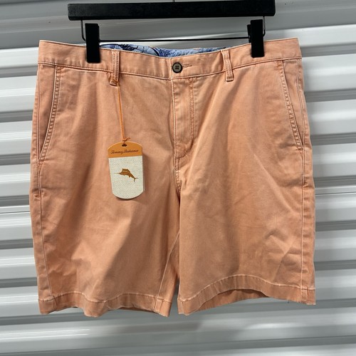 TOMMY BAHAMA Chino Shorts 36x8.5 Orange Resort Boracay Light Serape Classic Fit