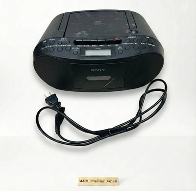 SONY CFD-S70 Black CD Cassette Recorder Boombox AM/FM Radio Mega Bass JP - Image 1 of 4