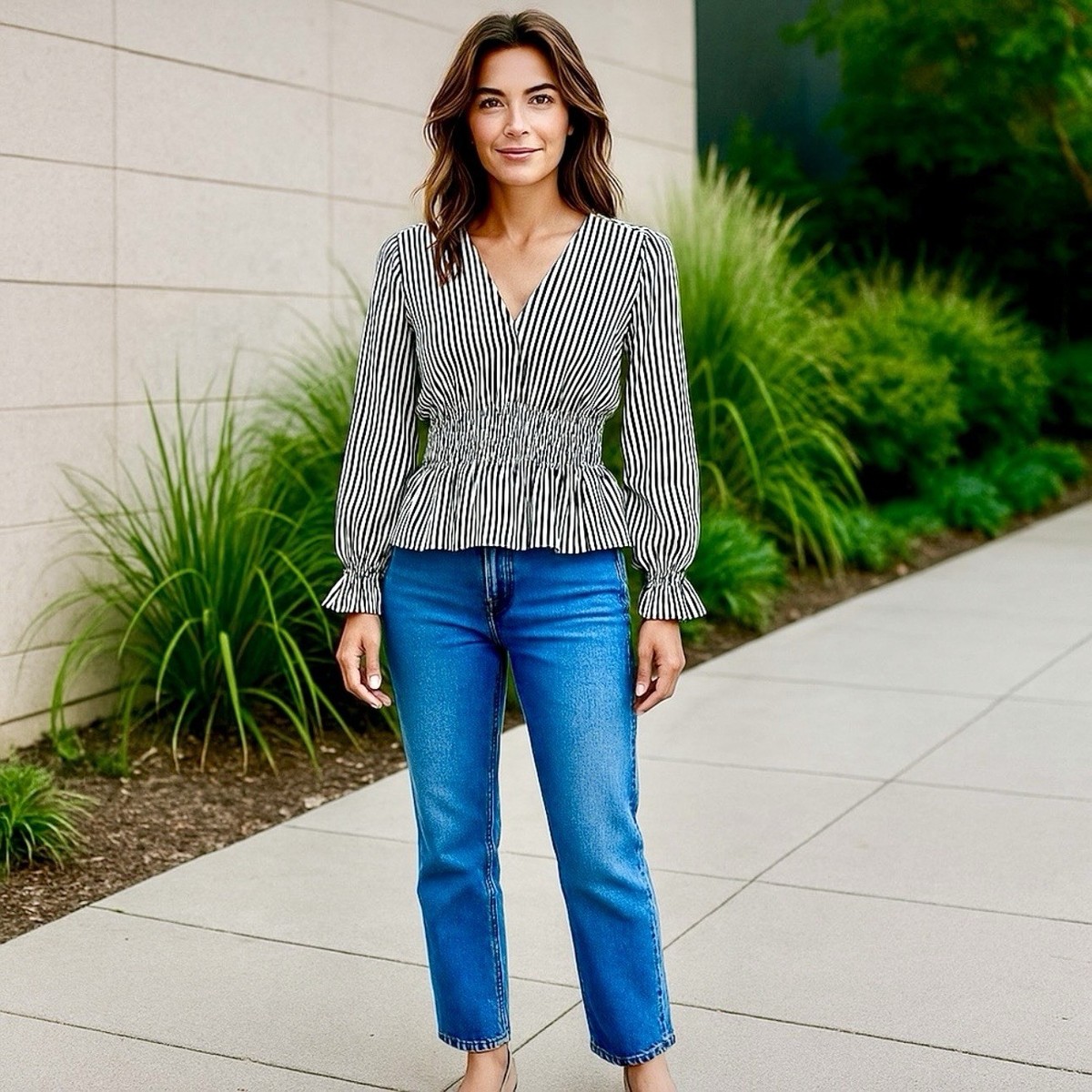 Scarlett Darkness Striped Blouse