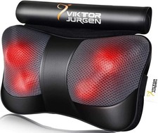 VIKTOR JURGEN Mothers Day Back Massager Gifts, Shiatsu Kneading Leather Black