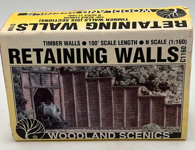 Woodland Scenics C1160 Retaining Walls N Scale Timber Walls Set Model Railroad