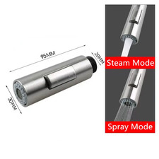 Replacement 2 Modes Sink Basin Kitchen Pull Out Faucet Aerator Sprayer Plating N