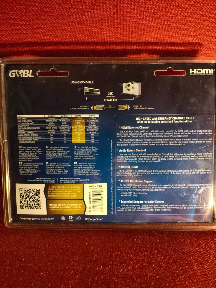 Cavo HDMI 4K 2K Ultra HD 2.0 2160p 1,8 M Per Monitor Audio Video PS5 Xbox One - Foto 7