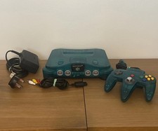 N64 Nintendo 64 * Funtastic Ice Blue Game Console and Controller * PAL Tested