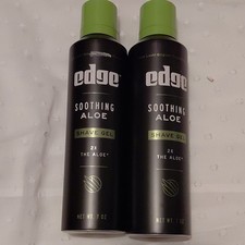 Edge Soothing Aloe Shave Gel Soothing Aloe Scent Sensitive Skin 7 oz 2 Pack