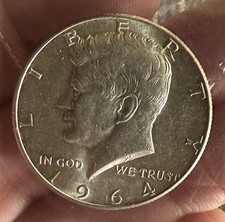 US 1964, Silver Half Dollar Beautiful UNC