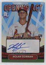 2023 Topps Big League Opening Act Blue Foil Nolan Gorman #OAA-NG Auto 05cx