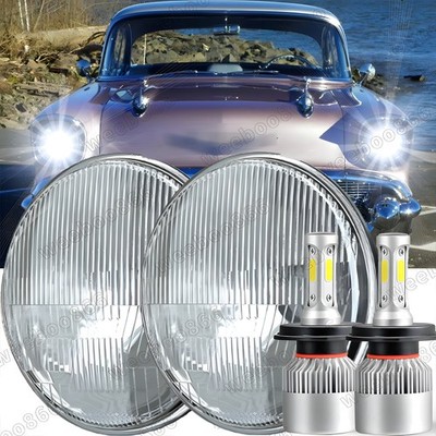 2 x 7'' Round LED Headlights for 1953-1957 Chevrolet Bel Air/150/210 Impala FORD