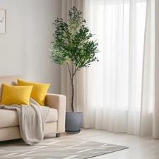 Colourtree Artificial Olive Tree with Plant Pot for Office Home, Living Room