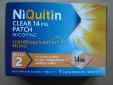 Image of NIQUITIN 14 mg Nicotine Patch  Step 2 - Stop Smoking  7 Clear Patches 02/2028