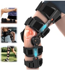 Adjustable Hinged Knee Brace Joint Fixation Support ACL MCL Post-Op Rehab