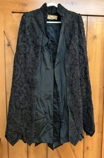 Antique Edwardian Victorian Black Mourning Cape Jacket Beaded Intricate Beadwork