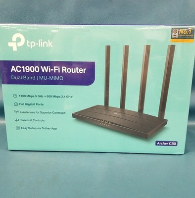 New/Sealed TP-Link AC1900 Archer C80 Wi-Fi Router Dual Band MU-MIMO
