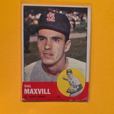 Topps Dal Maxvill St. Louis Cardinals Baseball Card #49 Rookie Original. rookie card picture