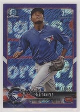 2018 Bowman Chrome Prospects Purple Shimmer Refractor 611/655 DJ Daniels 0g4