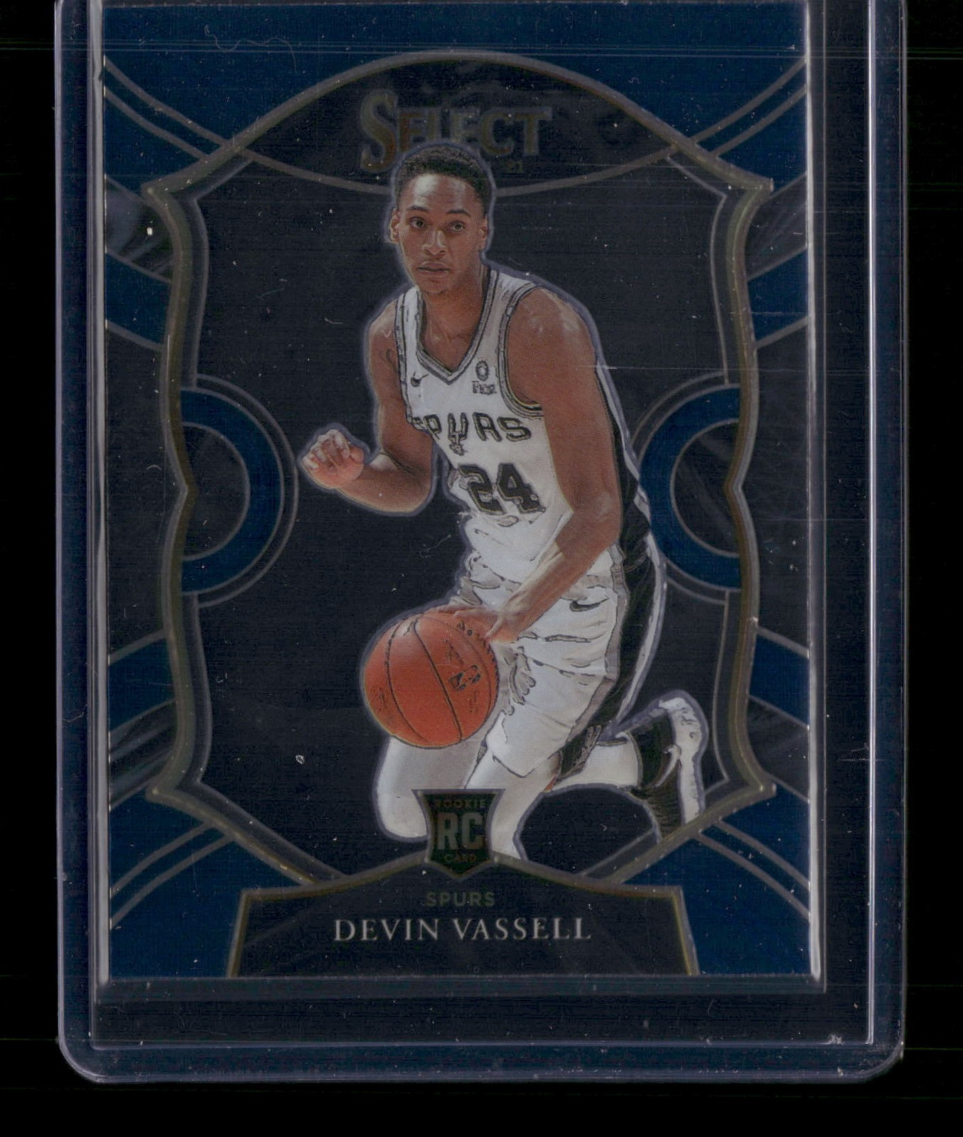 2020-21 Panini Select #71 Devin Vassell Blue Rookie Base AB