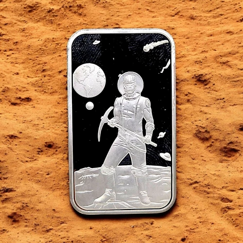 Pit Bullion Prospector Labs 'Droid Miner' 1 oz Proof Silver Bar - #033/100 + COA