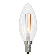 Pack of (4) 5 Watt Dimmable Clear Filament B11 Candelabra (E12) LED Bulb -