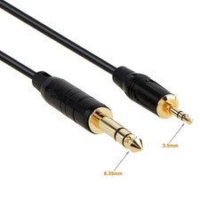 1x Stereo TRS 1/4" 6.35mm Male to 3.5mm Male Plug Headphone Cable Cord 6FT