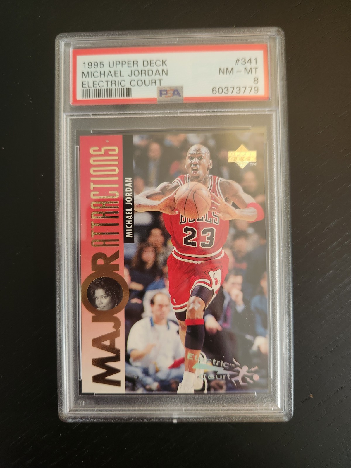 1995 Upper Deck Michael Jordan Major Attractions #341 Electric Court PSA 8